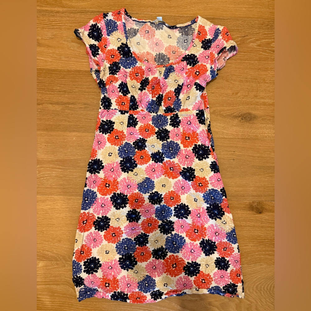 Boden Floral Dress - Pink, Navy, Cream